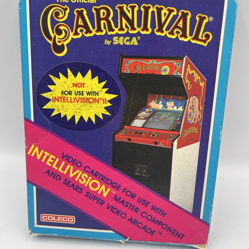 Vintage 1982 Coleco Intellivision Carnival by Sega Game